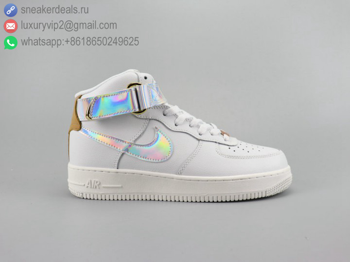 NIKE AIR FORCE 1 HIGH YOHOOD WHITE LASER UNISEX LEATHER SKATE SHOES